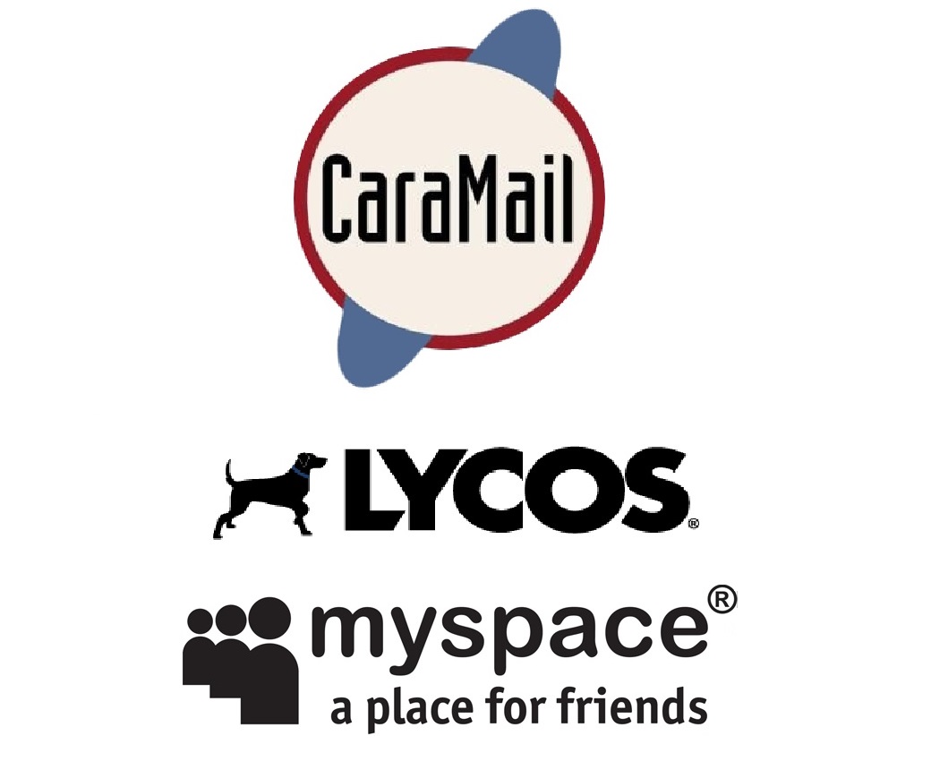 Caramail chat, Lycos moteur de recherche et Myspace musique