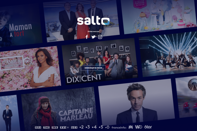 Page d’accueil du site Salto