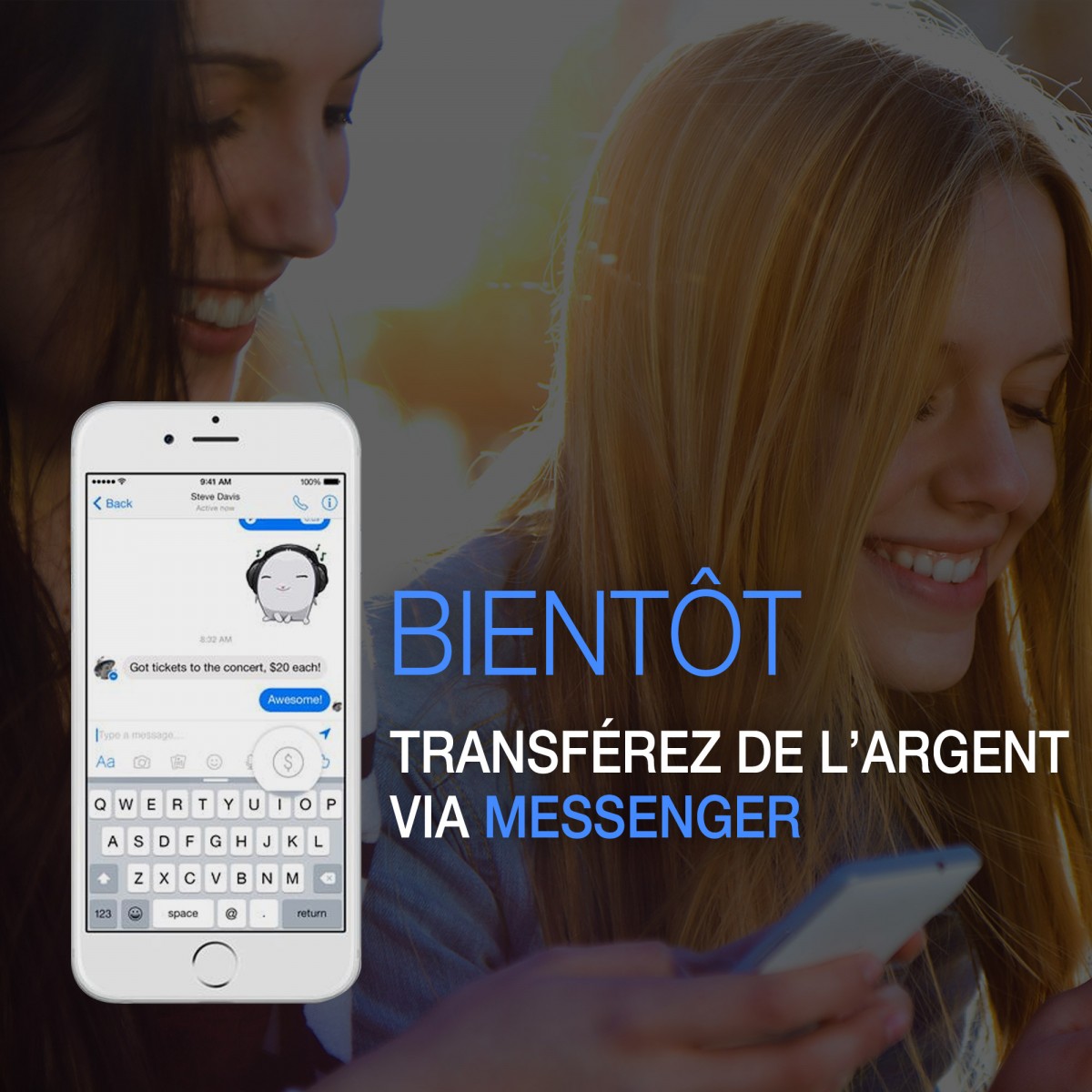 Transfert d'argent sur Messenger 