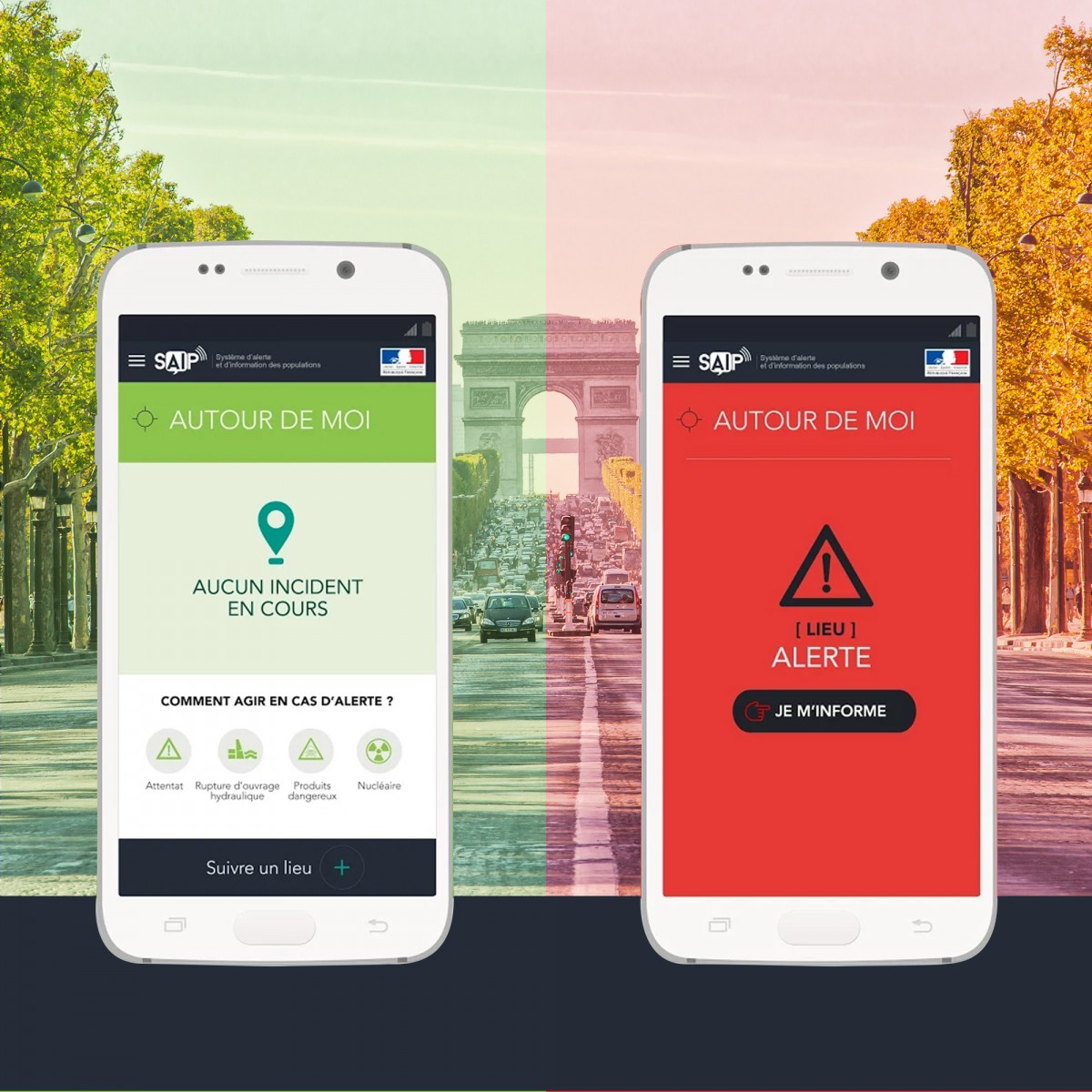 application alerte attentat paris