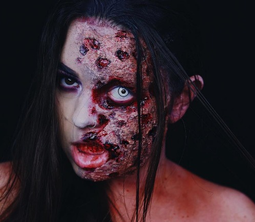 Maquille d'halloween : burned girl by sfxbritt 